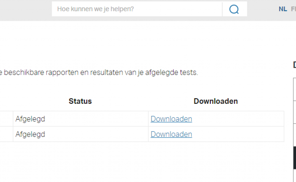 Competentierapporten beschikbaar in je account Competentierapporten beschikbaar in je account