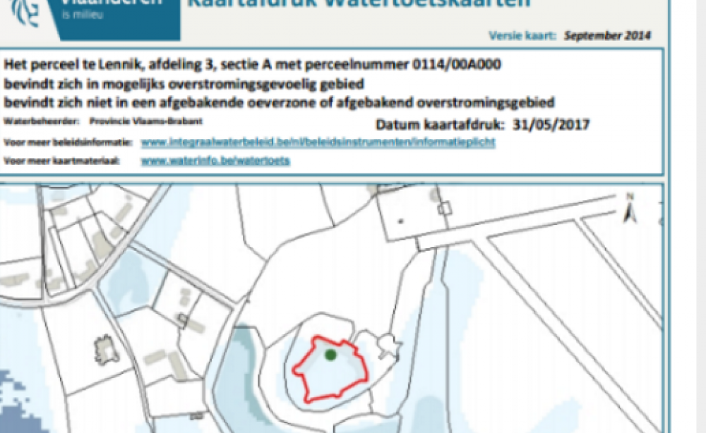 Kaart overstromingsgevoelige gebieden aangepast Kaart overstromingsgevoelige gebieden aangepast