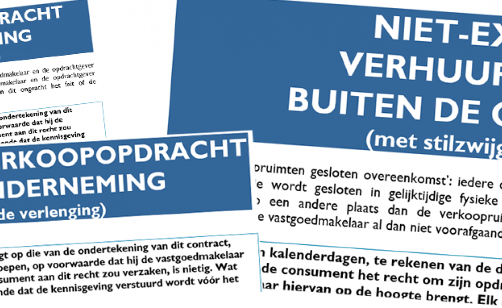Tal van modelcontracten voor verhuur en verkoop online beschikbaar Tal van modelcontracten voor verhuur en verkoop online beschikbaar